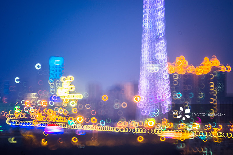 广州夜景抽象背景图片素材