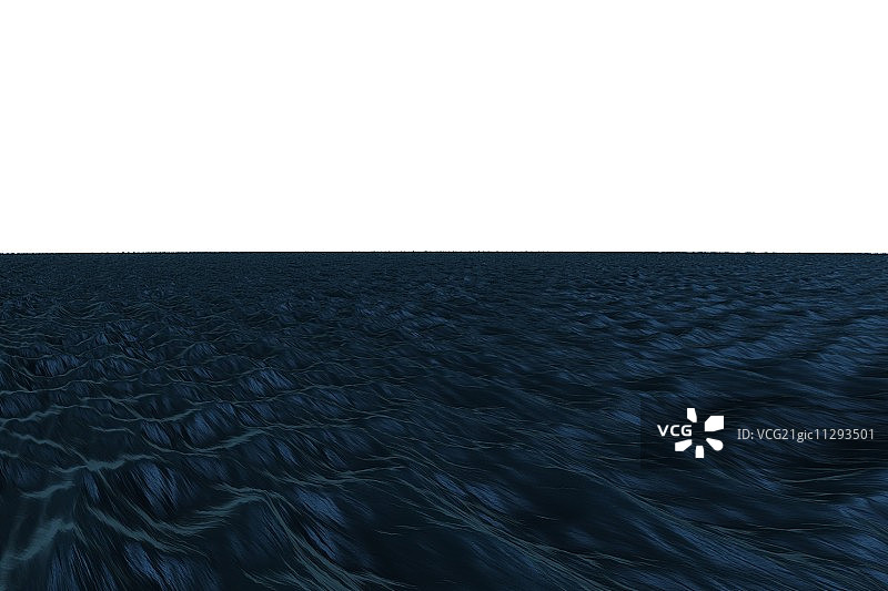 数字生成的图形，深蓝色的海洋在白色的背景图片素材