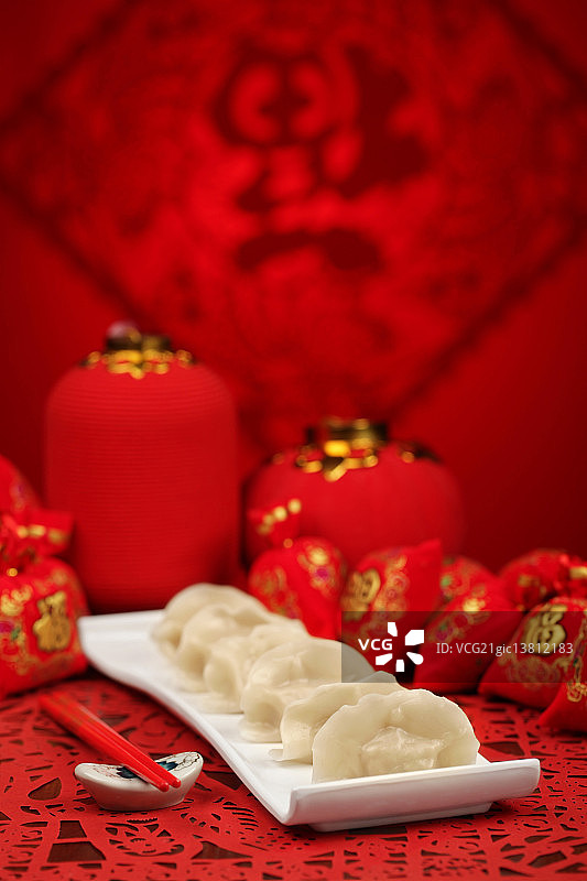 饺子与红灯笼图片素材