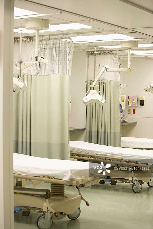 医院病房的空床位图片素材