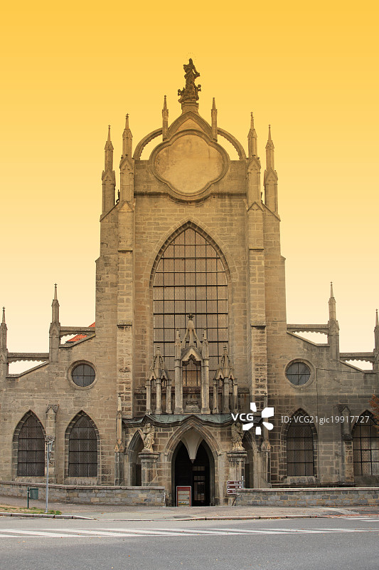 捷克共和国，中央波西米亚，库特纳霍拉，历史城镇中心和塞德莱克圣母大教堂，联合国教科文组织世界遗产图片素材