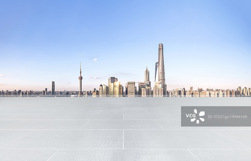 上海城市风光平台道路图片素材