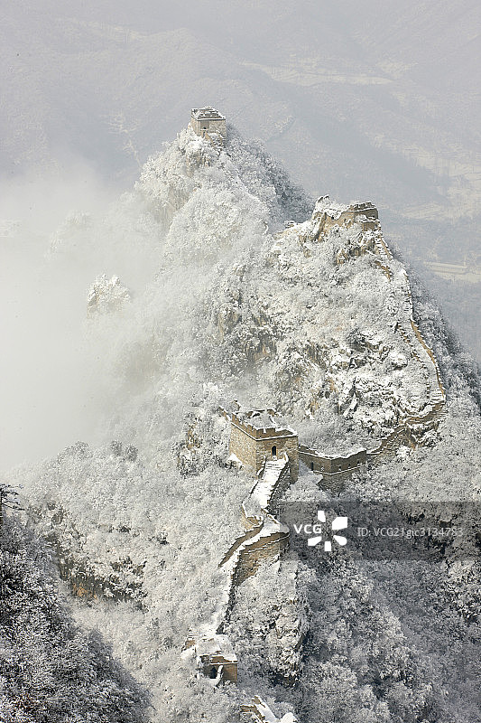 长城雪景图片素材