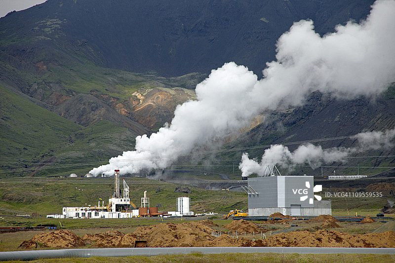 冰岛Hellisheiði地热发电站图片素材