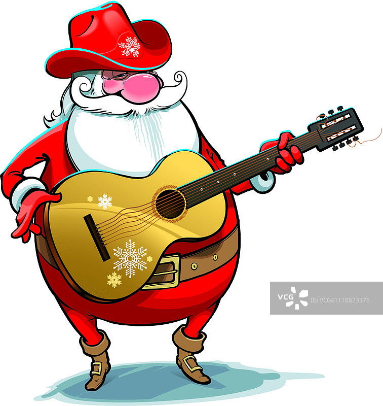 圣诞老人的乡村歌手图片素材