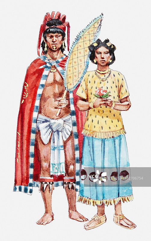 特拉托阿尼国王和王后的插图图片素材