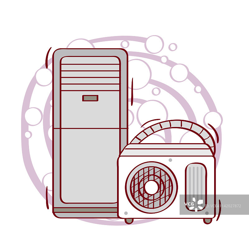 电冰箱和电气设备的说明图片素材