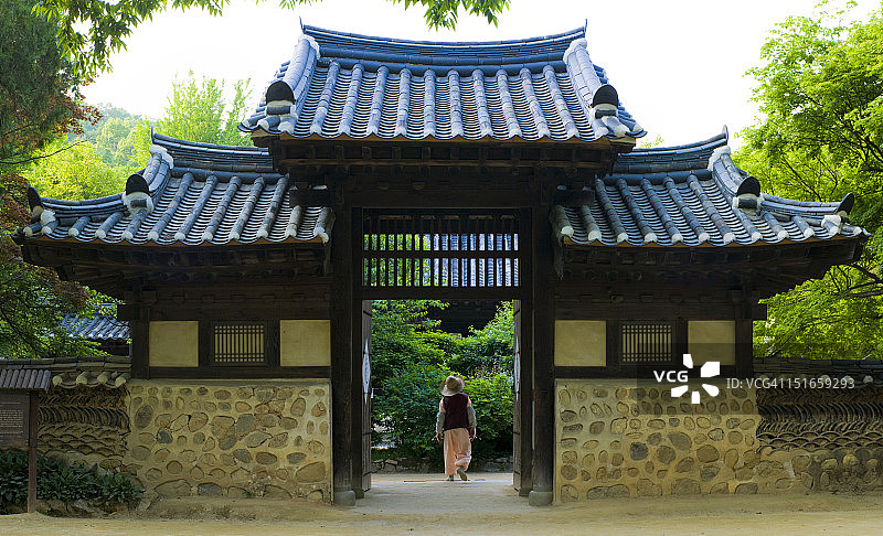 韩国宫殿的大门图片素材