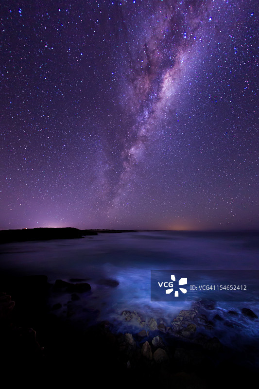 南大洋上空的银河。澳大利亚。图片素材