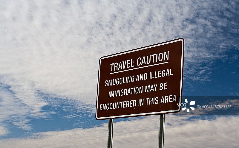 走私和非法移民标志图片素材