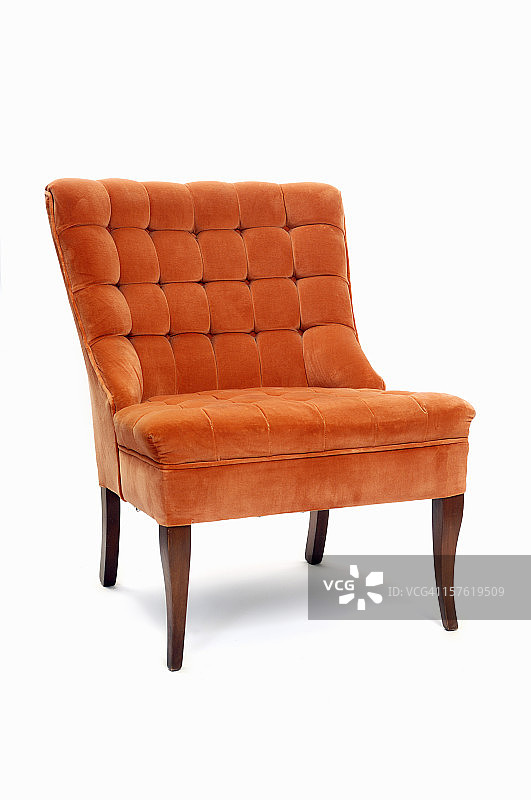 复古的橙色扶手椅图片素材