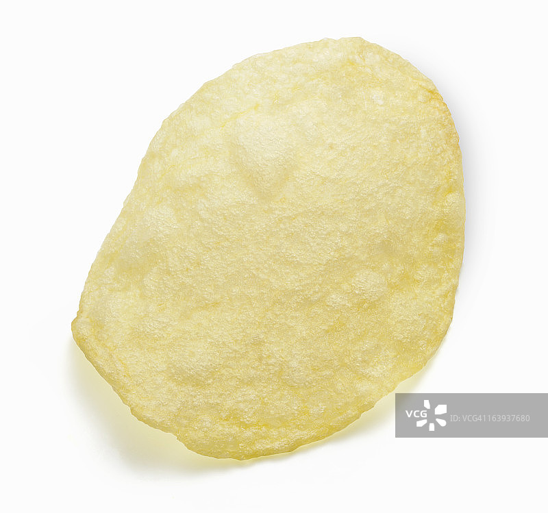 白色背景上的土豆片图片素材