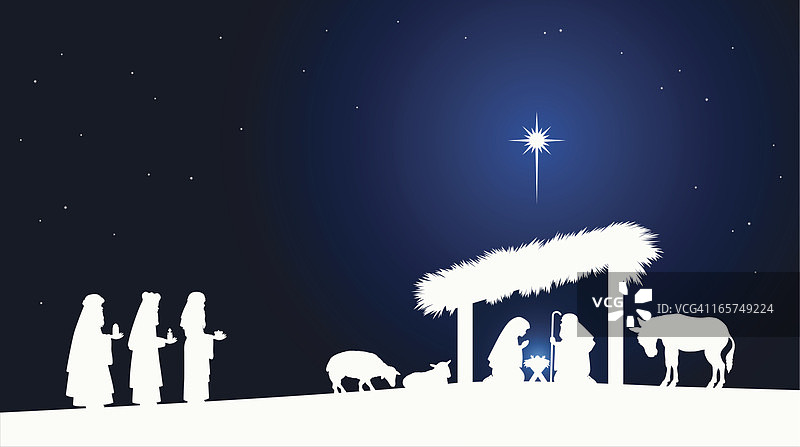 基督诞生的场景图片素材