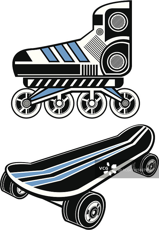 溜冰鞋和滑板图片素材