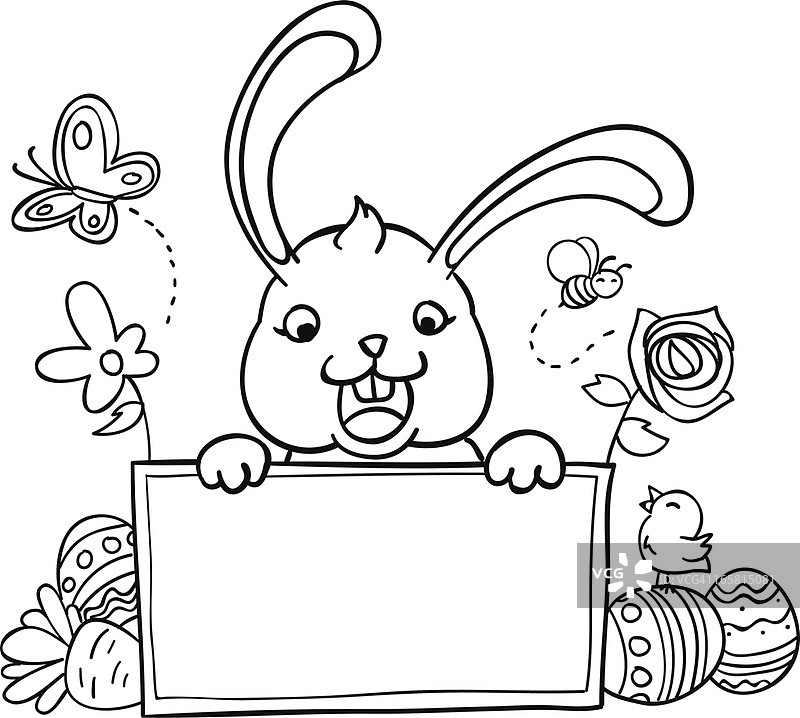 卡通复活节兔子图片素材