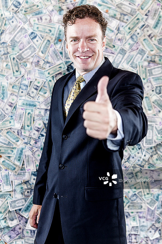 金钱商人系列:竖起大拇指图片素材