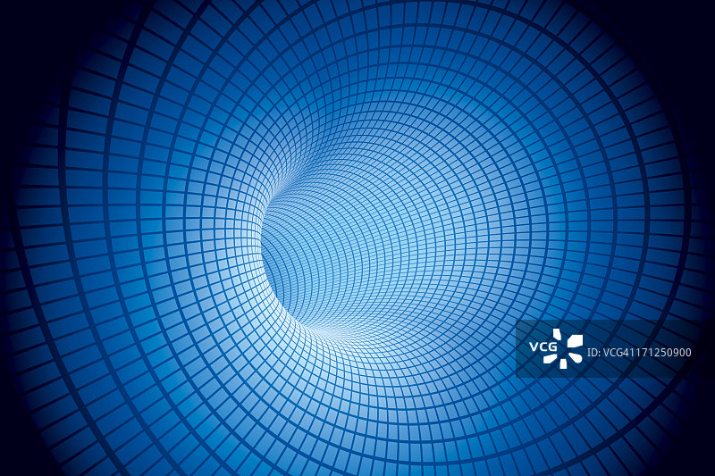 电隧道蓝色网格模式图片素材