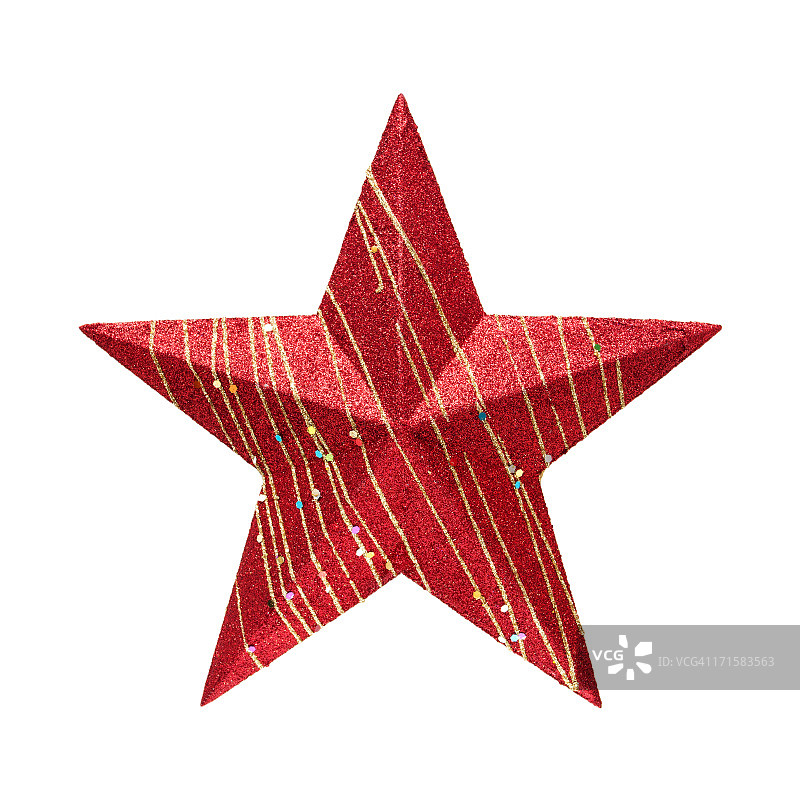红星(剪影路径!)孤立在白色背景上图片素材