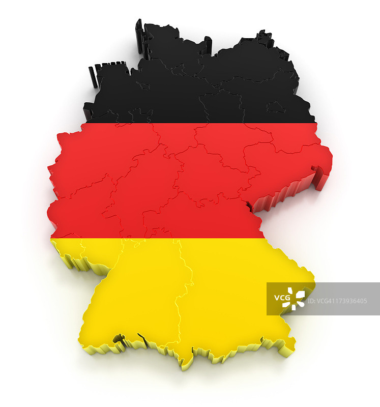德国国旗地图图片素材