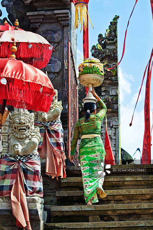 寺庙供品，乌布，巴厘岛图片素材