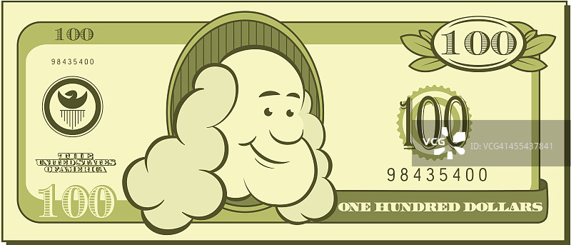 100美元钞票-卡通图片素材