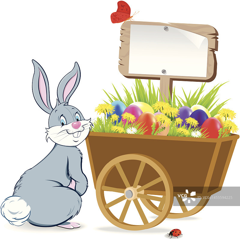 兔子和鸡蛋图片素材