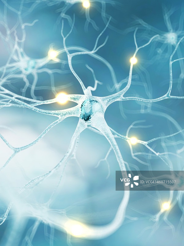 活跃的神经细胞，艺术品图片素材