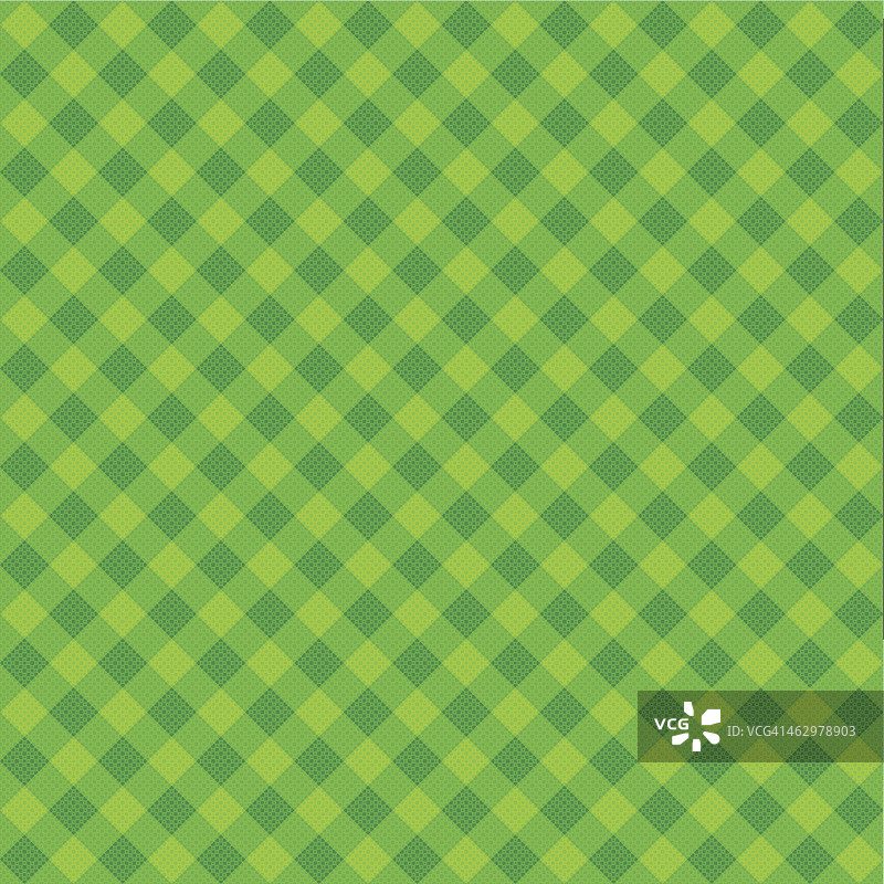 向量绿色格子织物的背景纹理图片素材
