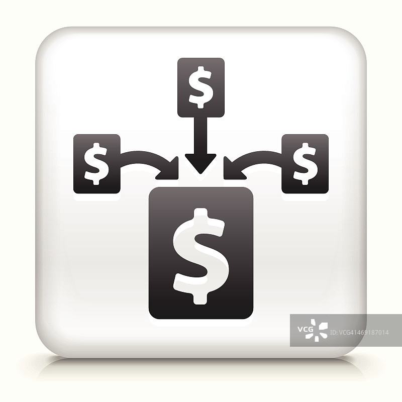 版税免费矢量图标按钮与金钱池图标图片素材