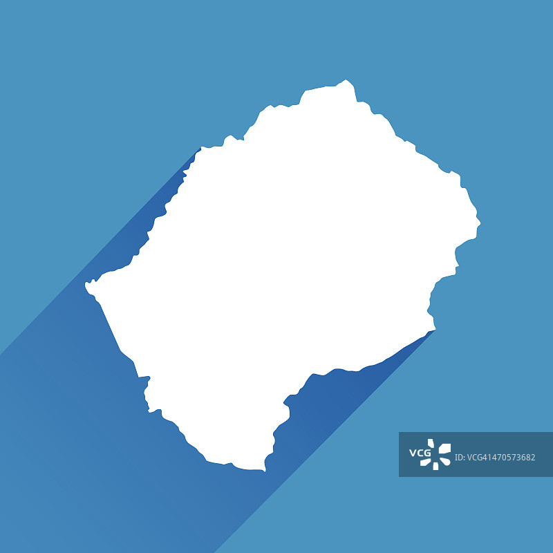 蓝色莱索托地图图标图片素材