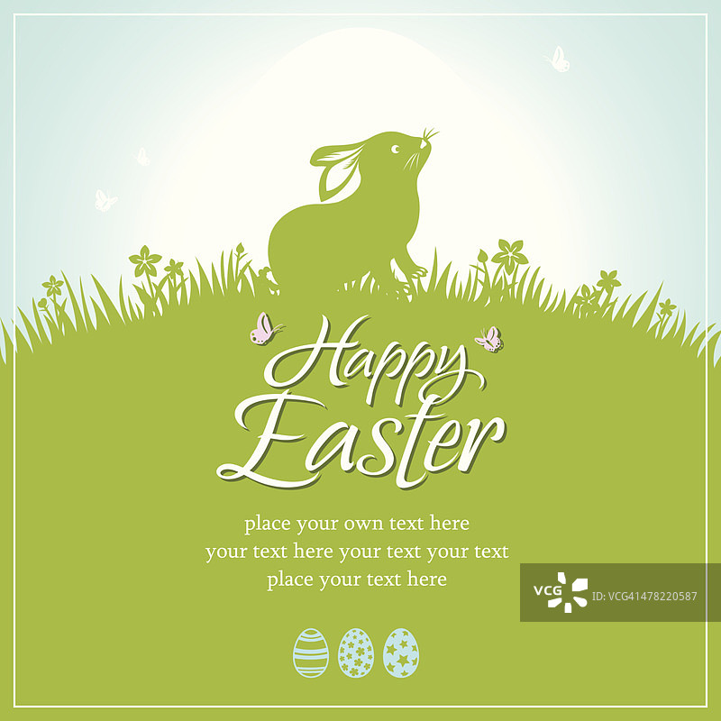 复活节兔子快乐卡片图片素材