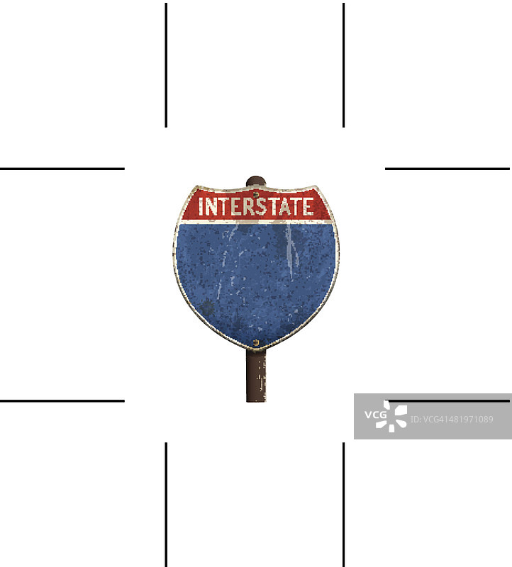 复古的美国州际公路标志图片素材