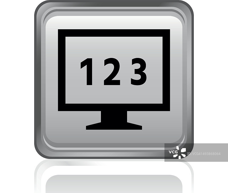 计算机显示器图标上的一个方形按钮。——SteelSeries图片素材