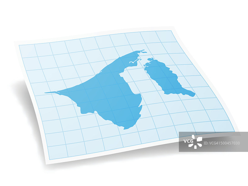文莱地图孤立在白色背景图片素材