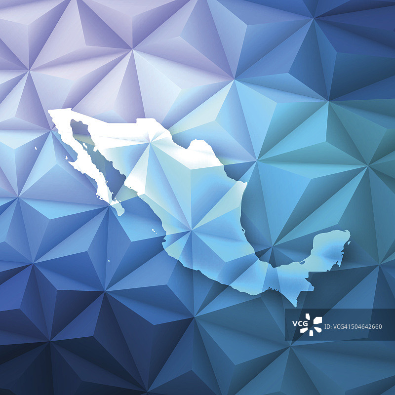 墨西哥抽象多边形背景-低多边形，几何图片素材