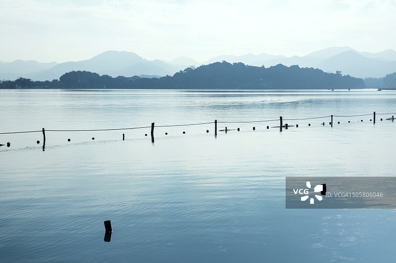 杭州西湖晨景图片素材