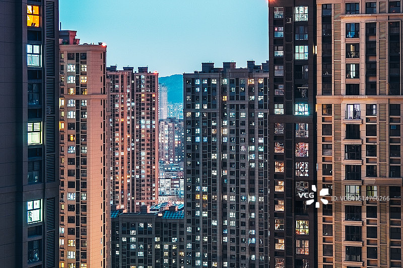 中国的高层住宅建筑图片素材