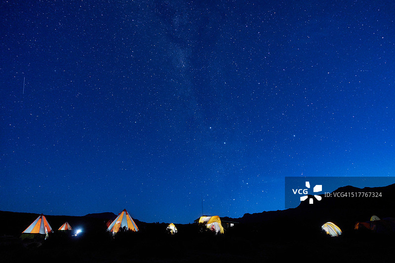 乞力马扎罗山国家公园Shira One营地的帐篷图片素材