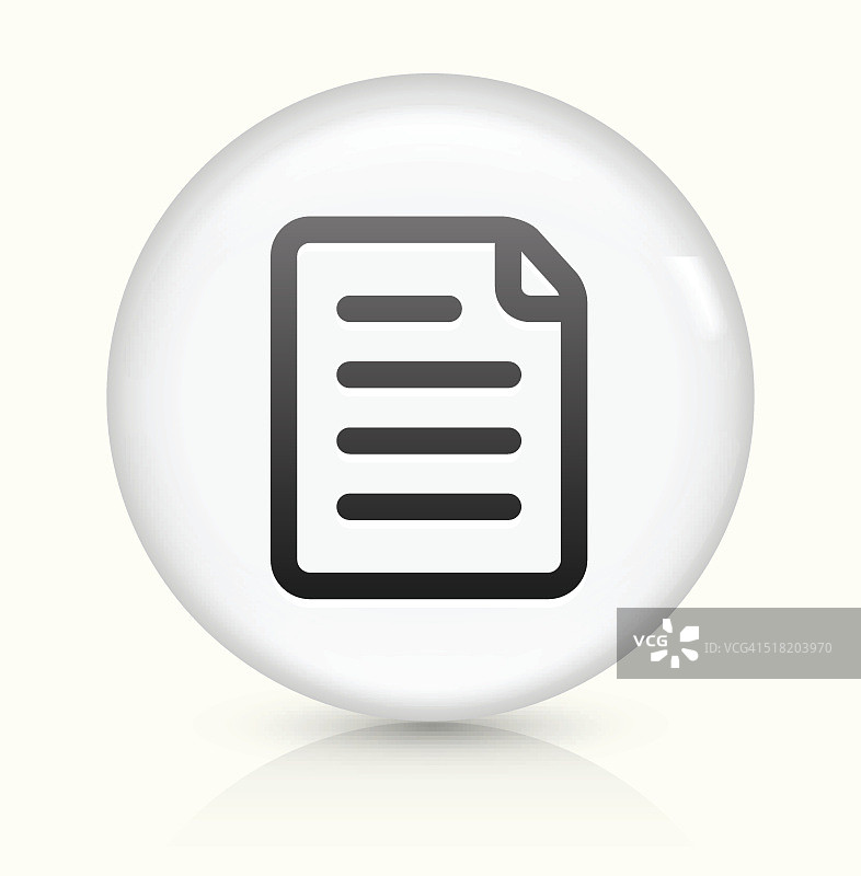 纸图标上的白色圆形矢量按钮图片素材