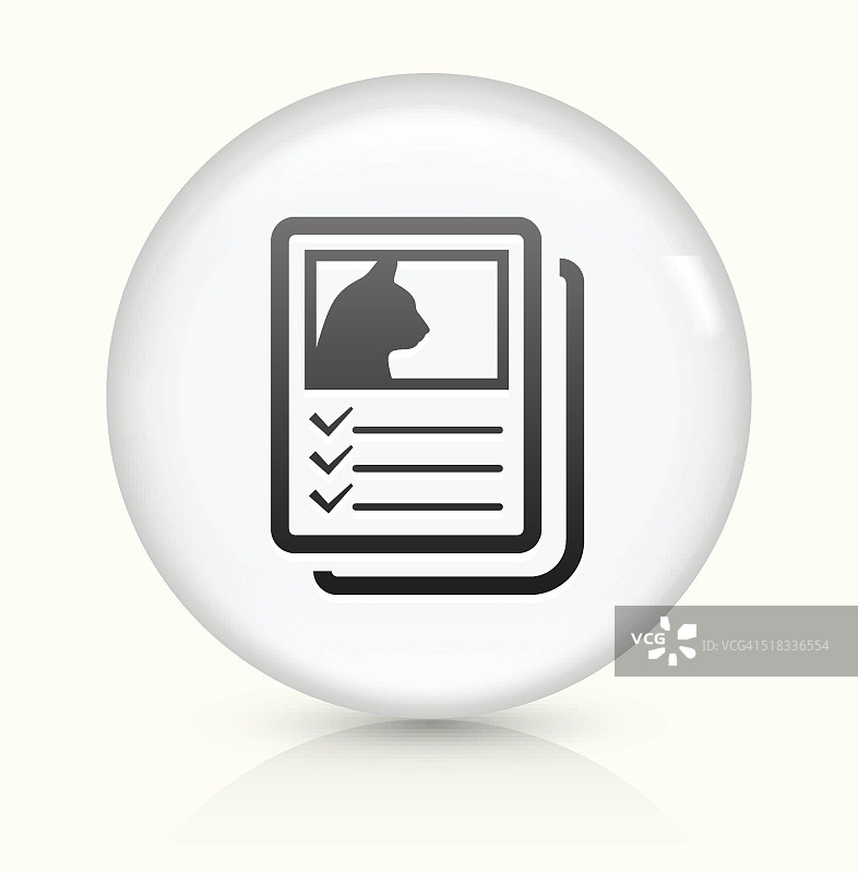 采用文件图标上的白色圆形矢量按钮图片素材