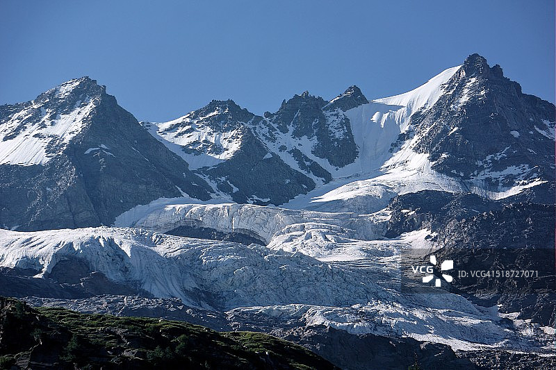 格兰克鲁冰川(意大利奥斯塔山谷)图片素材