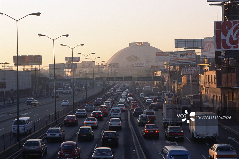 墨西哥城的交通高峰时段图片素材