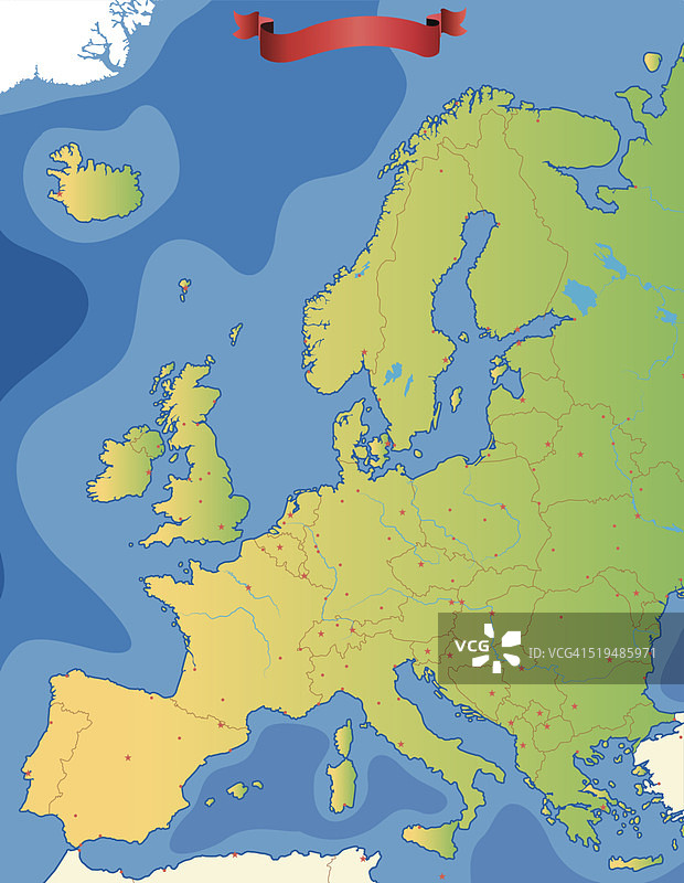 欧洲地图图片素材