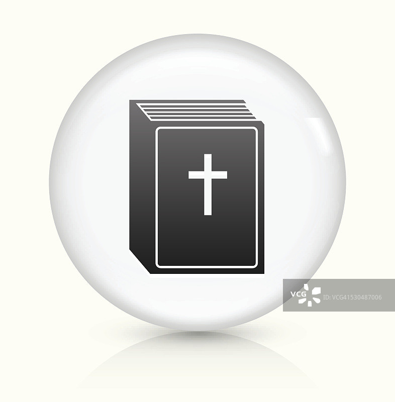 圣经图标上白色圆形矢量按钮图片素材