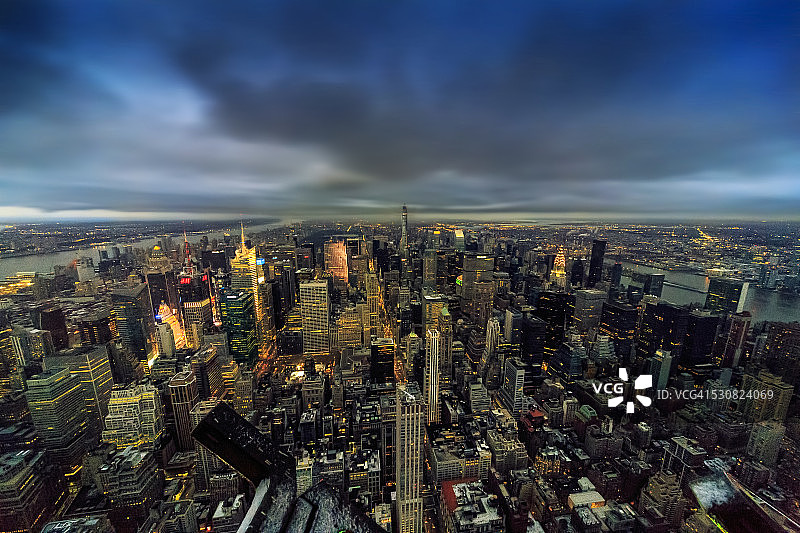 曼哈顿城市全景图片素材