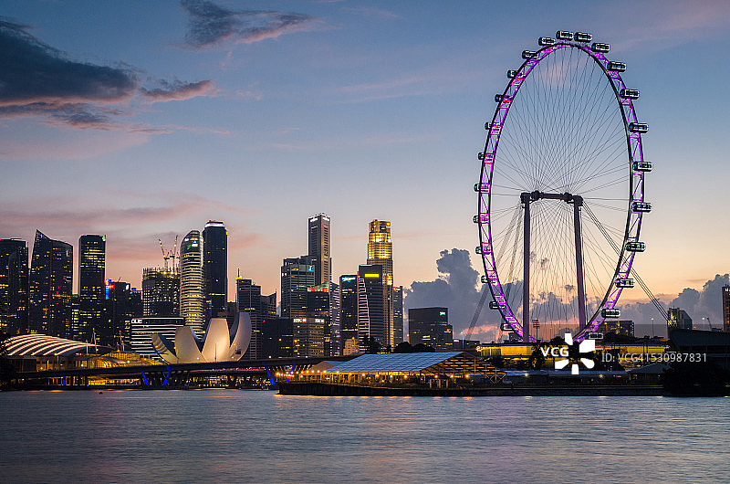 新加坡日落图片素材