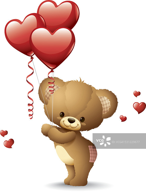 Teddy-Heart气球图片素材