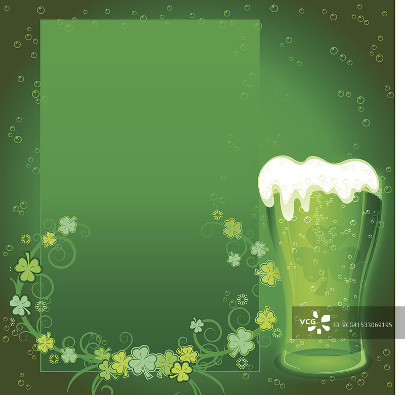 绿色啤酒的通知图片素材