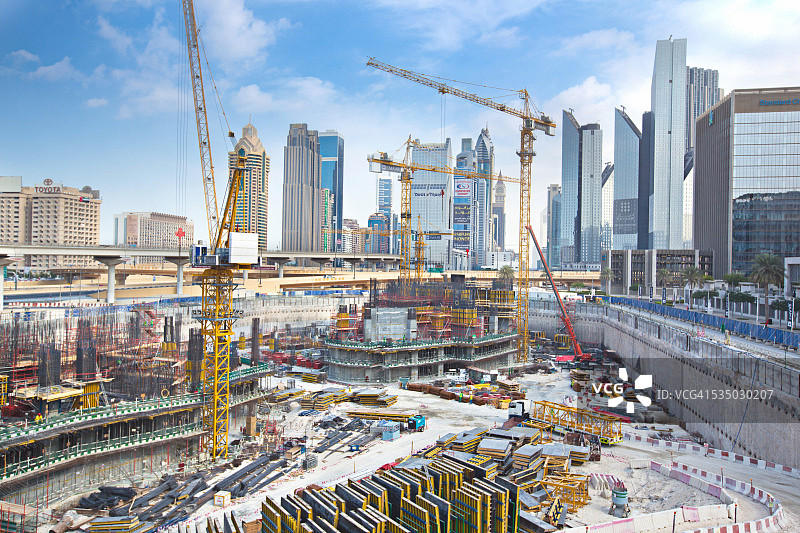 迪拜的大规模建设图片素材