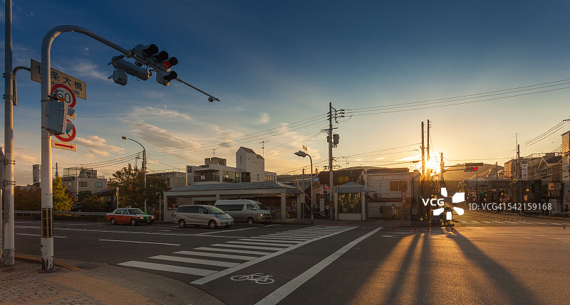 日本京都空荡荡的街道图片素材